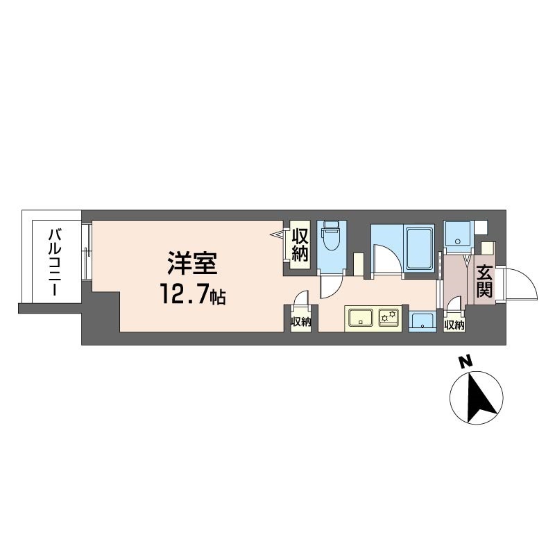 サンエール南堀江201号室の間取り