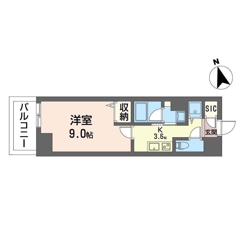 サンエール南堀江303号室の間取り