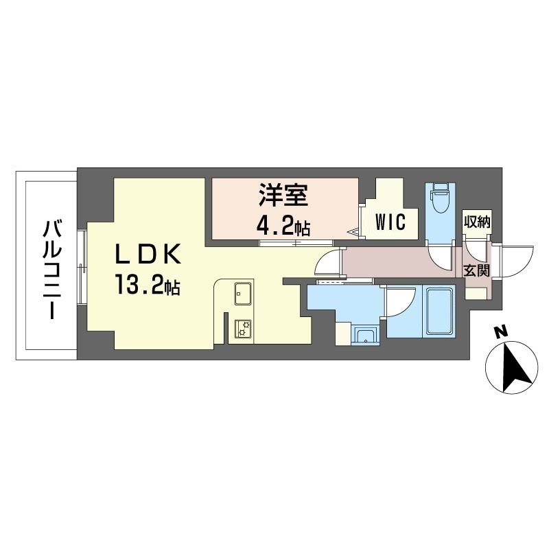 サンエール南堀江307号室の間取り