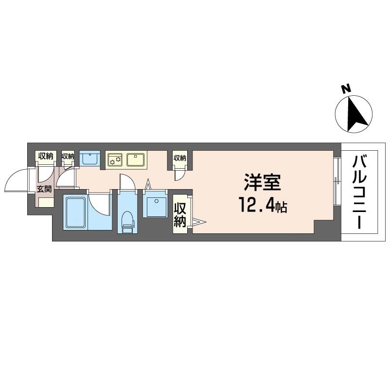 サンエール南堀江312号室の間取り