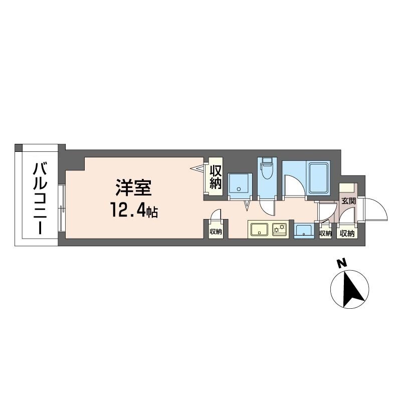 サンエール南堀江402号室の間取り
