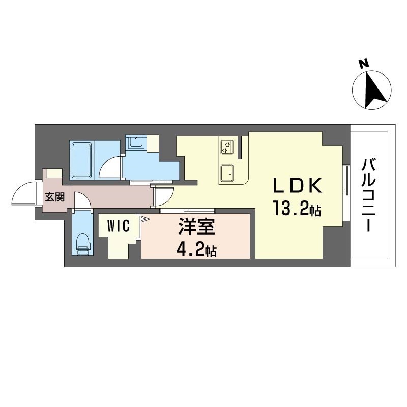 サンエール南堀江415号室の間取り
