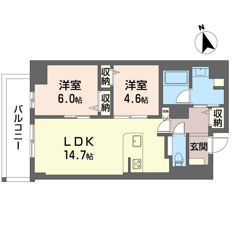 サンエール南堀江506号室の間取り