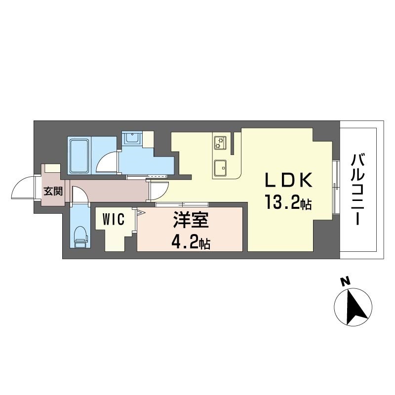 サンエール南堀江710号室の間取り