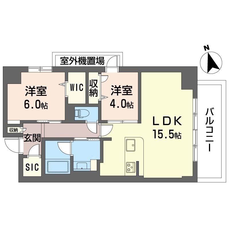 サンエール南堀江807号室の間取り