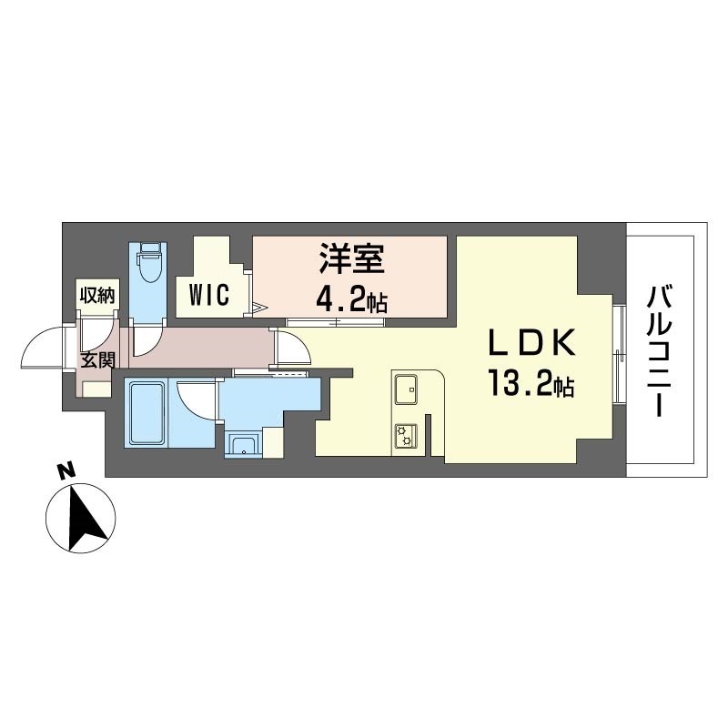 サンエール南堀江908号室の間取り